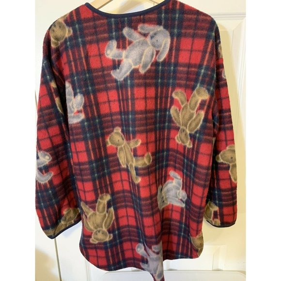 Partners Intimate Women's M Sleep Top Red Rabbit‎ Bear Button - Picture 6 of 6